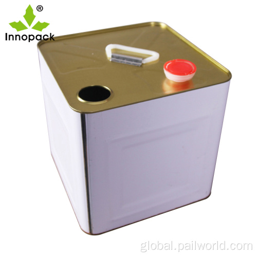 Tin Bucket white tin square metal bucket with spout Supplier